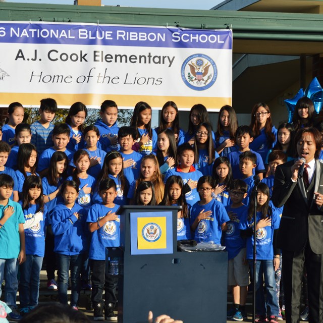 Cook elementary students
